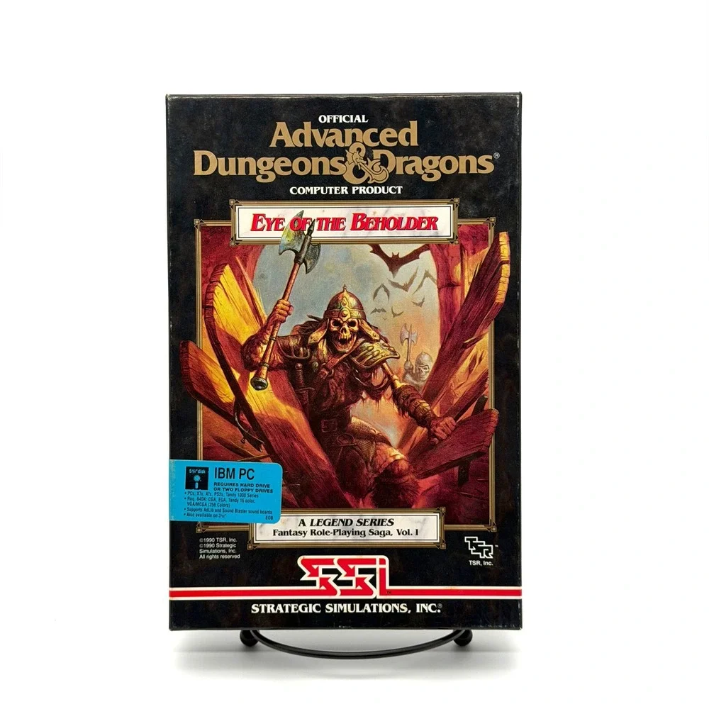 Eye of the Beholder AD&D Big Box PC Game 5.25 Floppy SSI D&D 1990 TSR